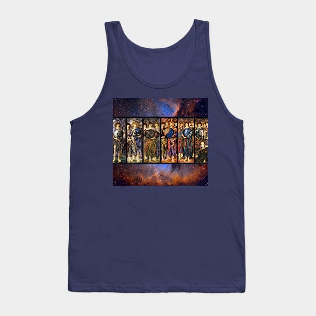 SIX DAYS OF CREATION ANGELS by Edward Burne Jones Tank Top by BulganLumini